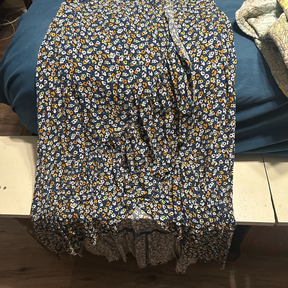 Floral Blue Skirt